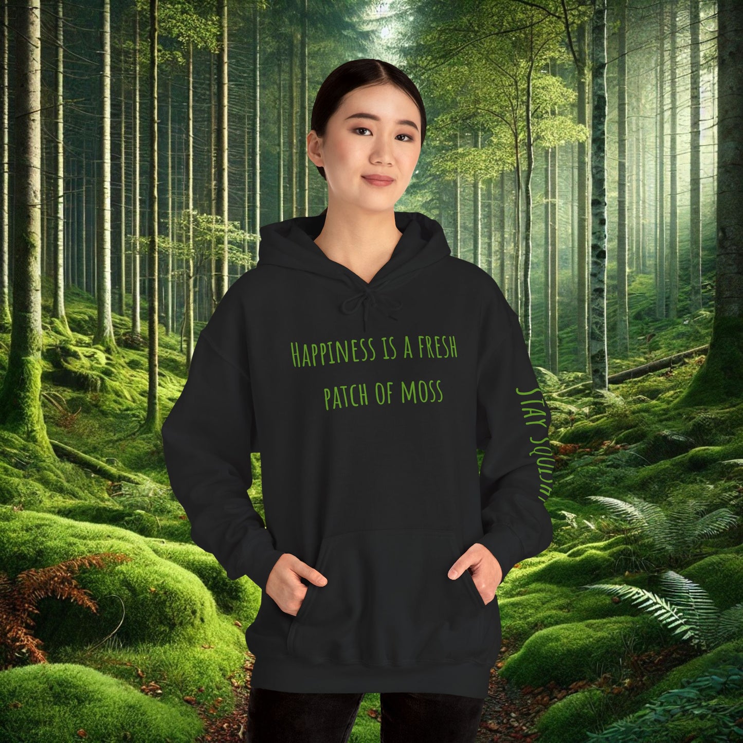 "Happiness Is a Fresh Patch of Moss" Hoodie | Cozy, Soft & Squishy