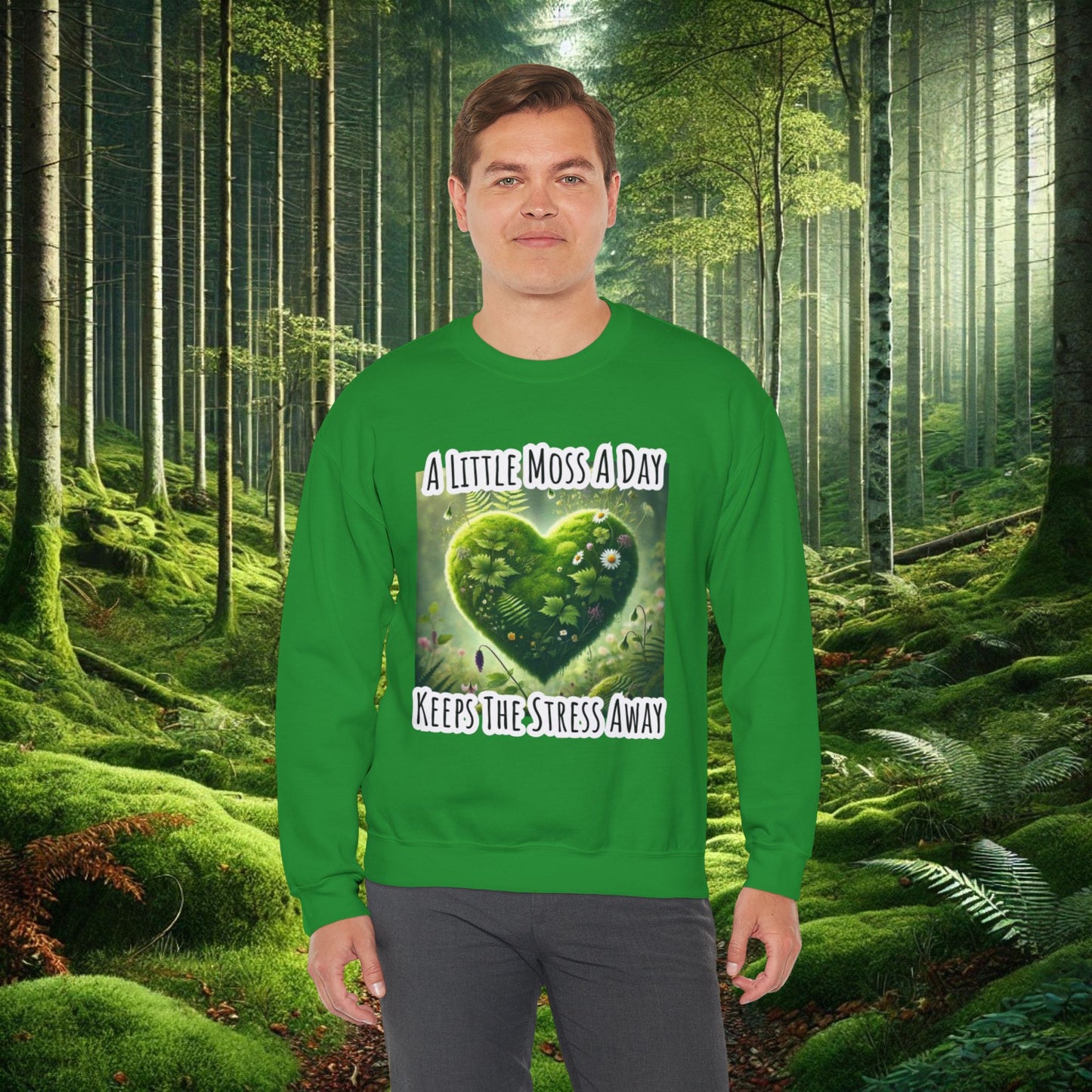 "Moss Therapy" Crewneck | Cozy Up & Let Nature Heal