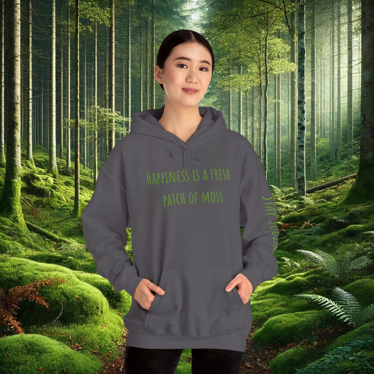 "Happiness Is a Fresh Patch of Moss" Hoodie | Cozy, Soft & Squishy