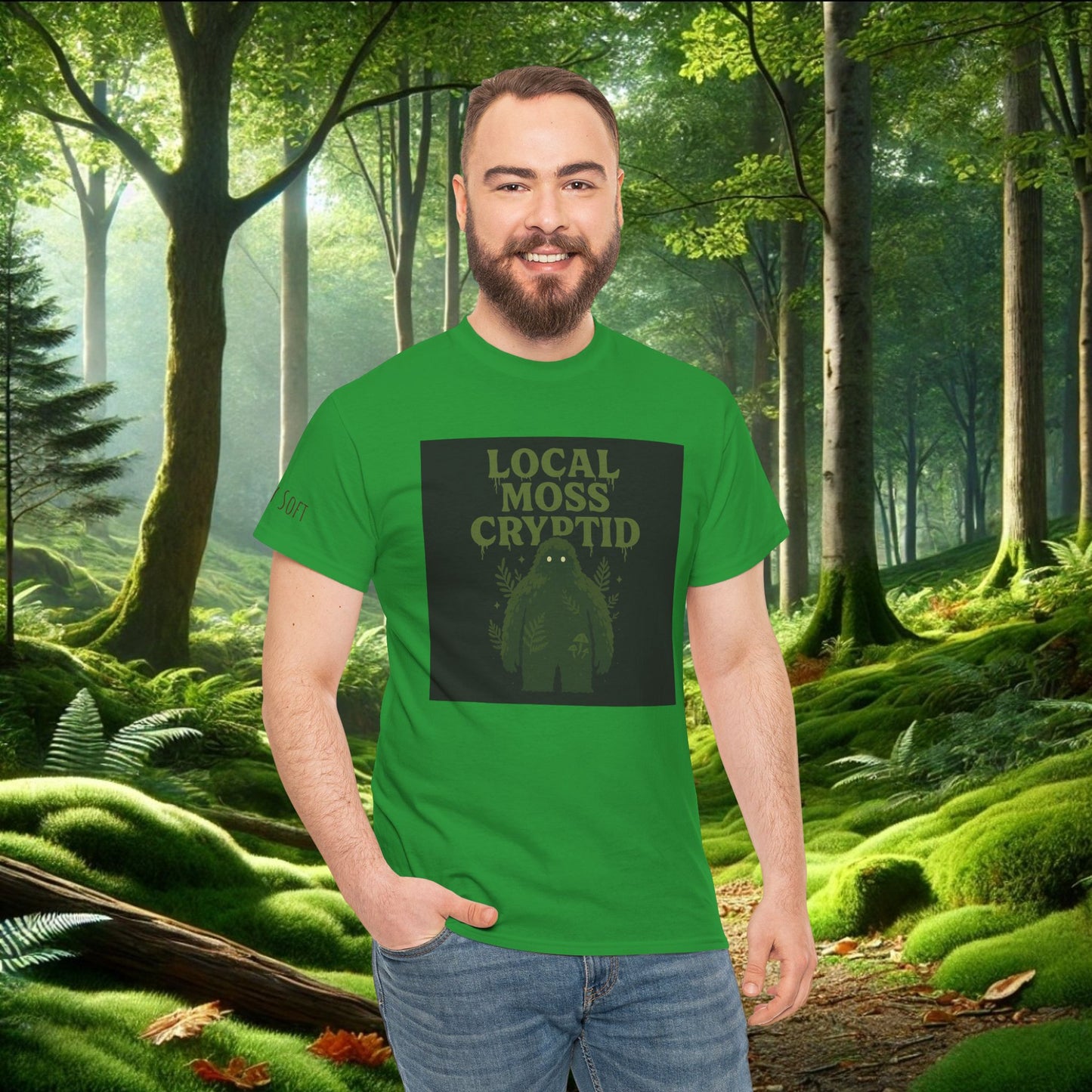 Local Moss Cryptid Tee | Soft Forest Creature Design