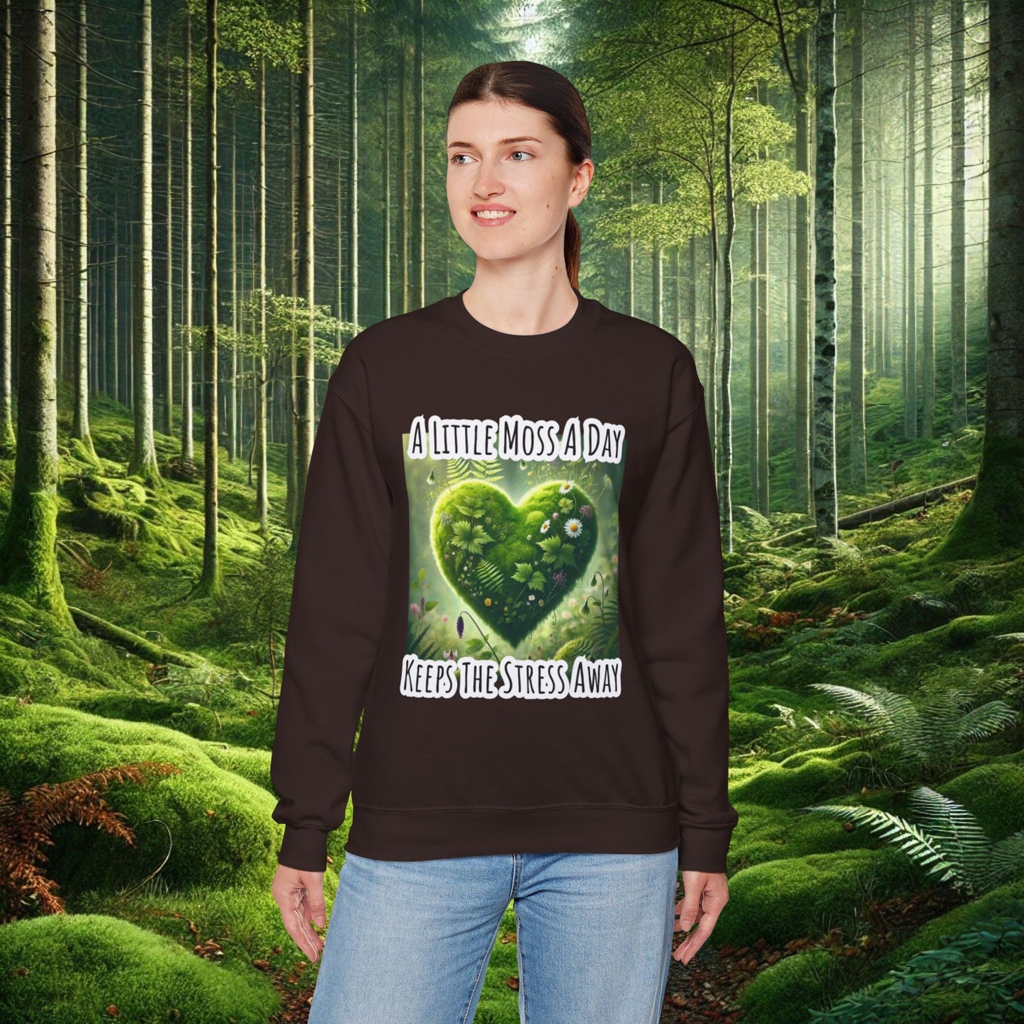 "Moss Therapy" Crewneck | Cozy Up & Let Nature Heal