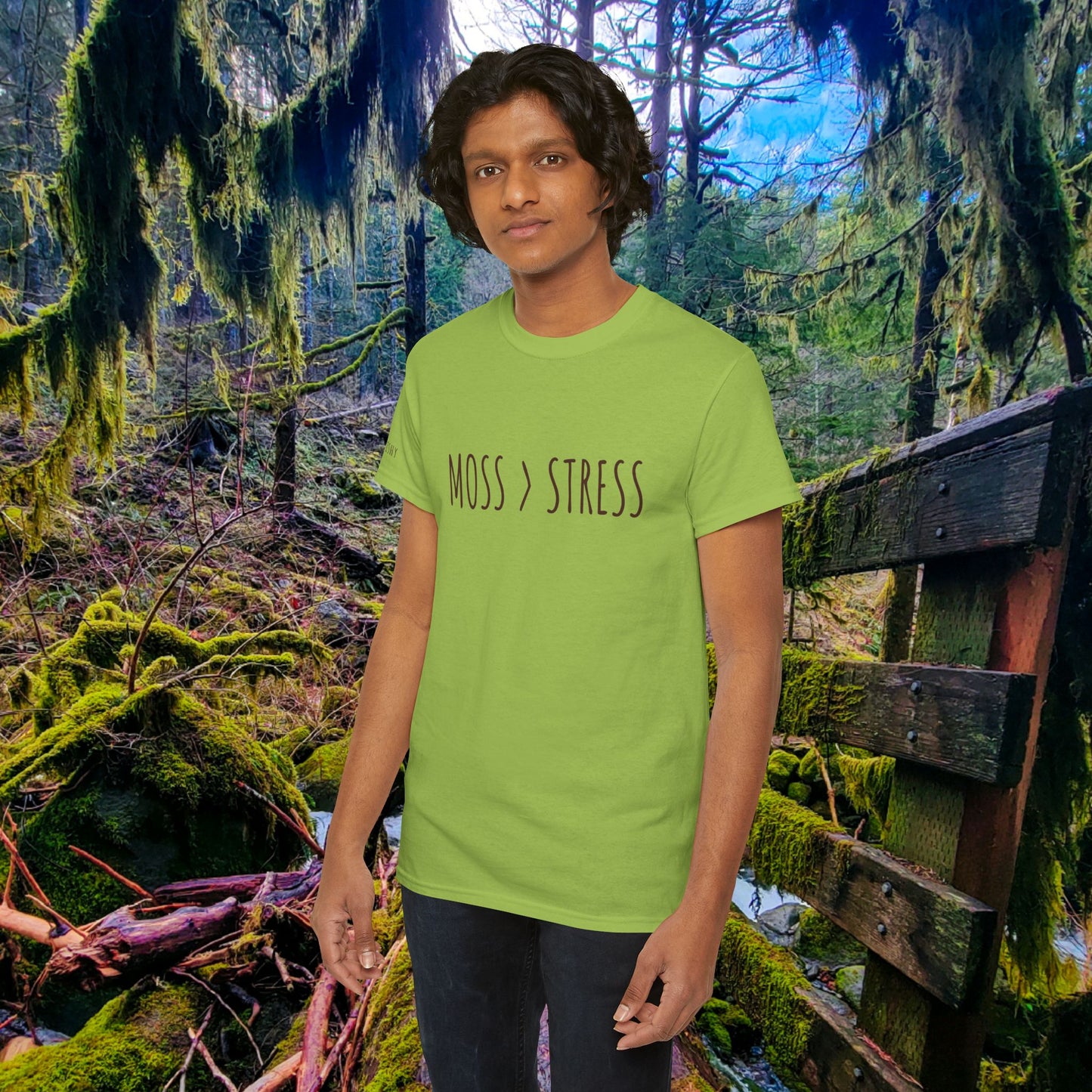 "Moss > Stress" Tee | Choose Calm, Stay Squishy