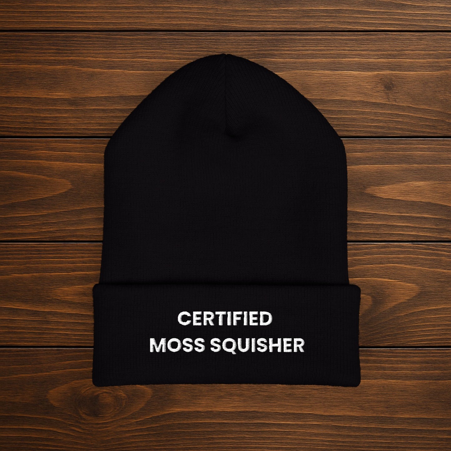 "Certified Moss Squisher" Embroidered Beanie | Stay Warm & Squishy