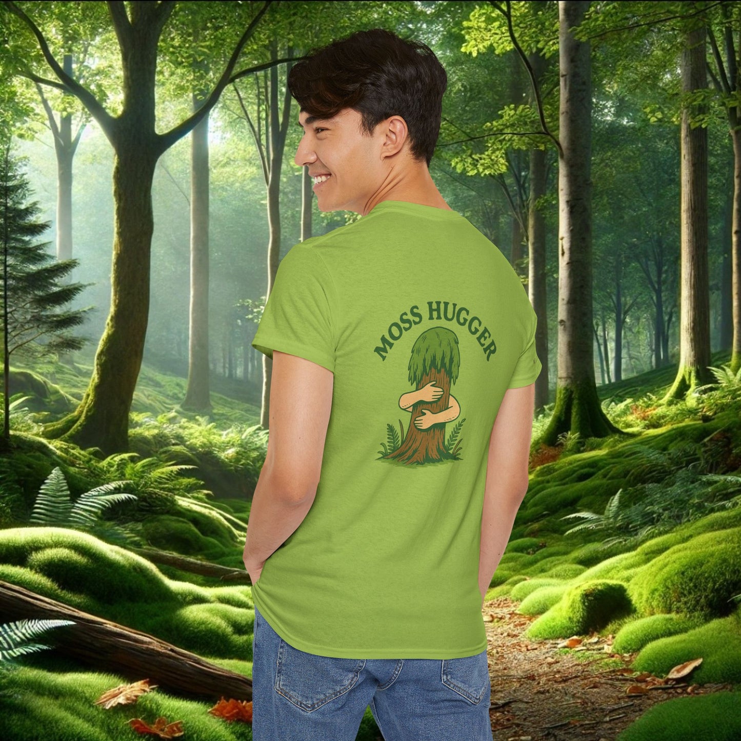 Moss Hugger Tee | Treehugger Back Graphic