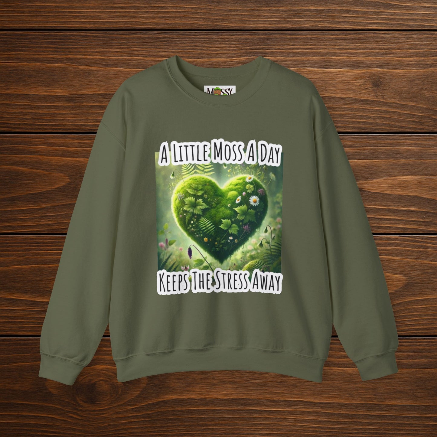 "Moss Therapy" Crewneck | Cozy Up & Let Nature Heal