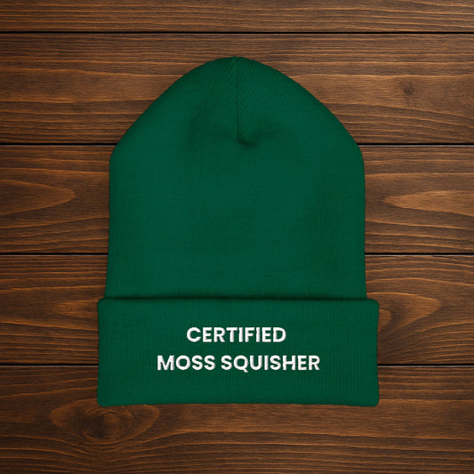 "Certified Moss Squisher" Embroidered Beanie | Stay Warm & Squishy