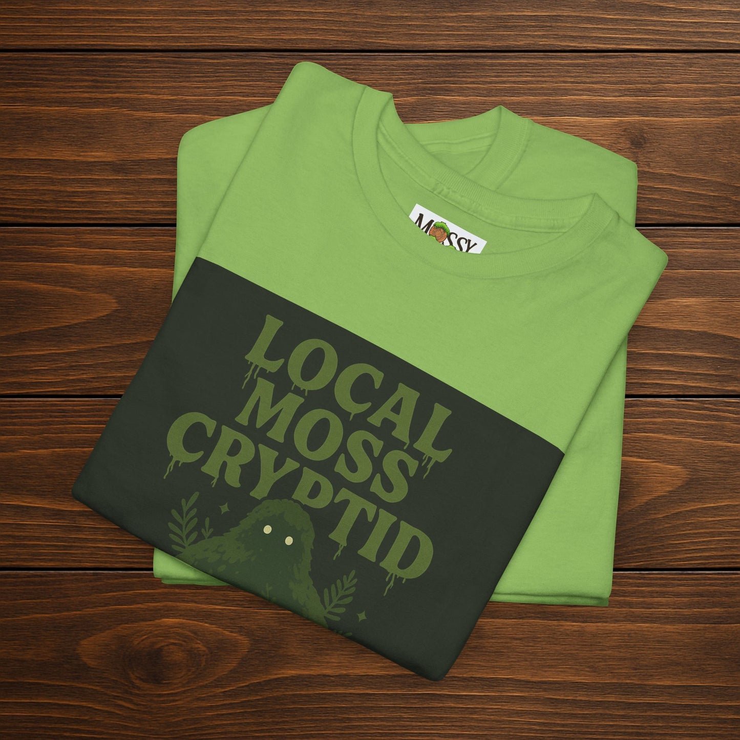 Local Moss Cryptid Tee | Soft Forest Creature Design