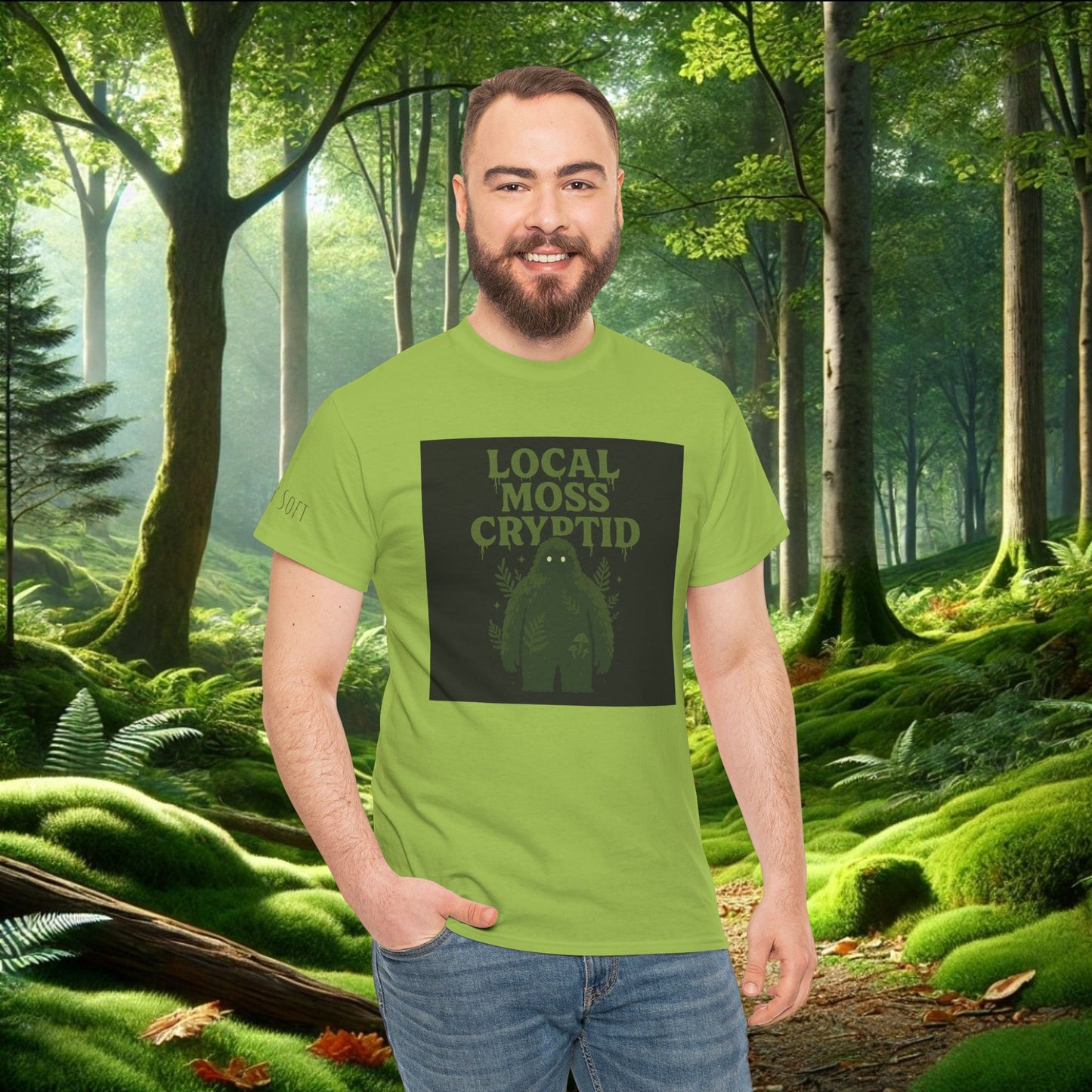 Local Moss Cryptid Tee | Soft Forest Creature Design