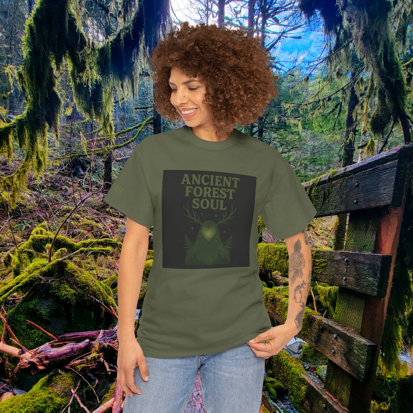 Ancient Forest Soul | Mossy Cryptid Tee