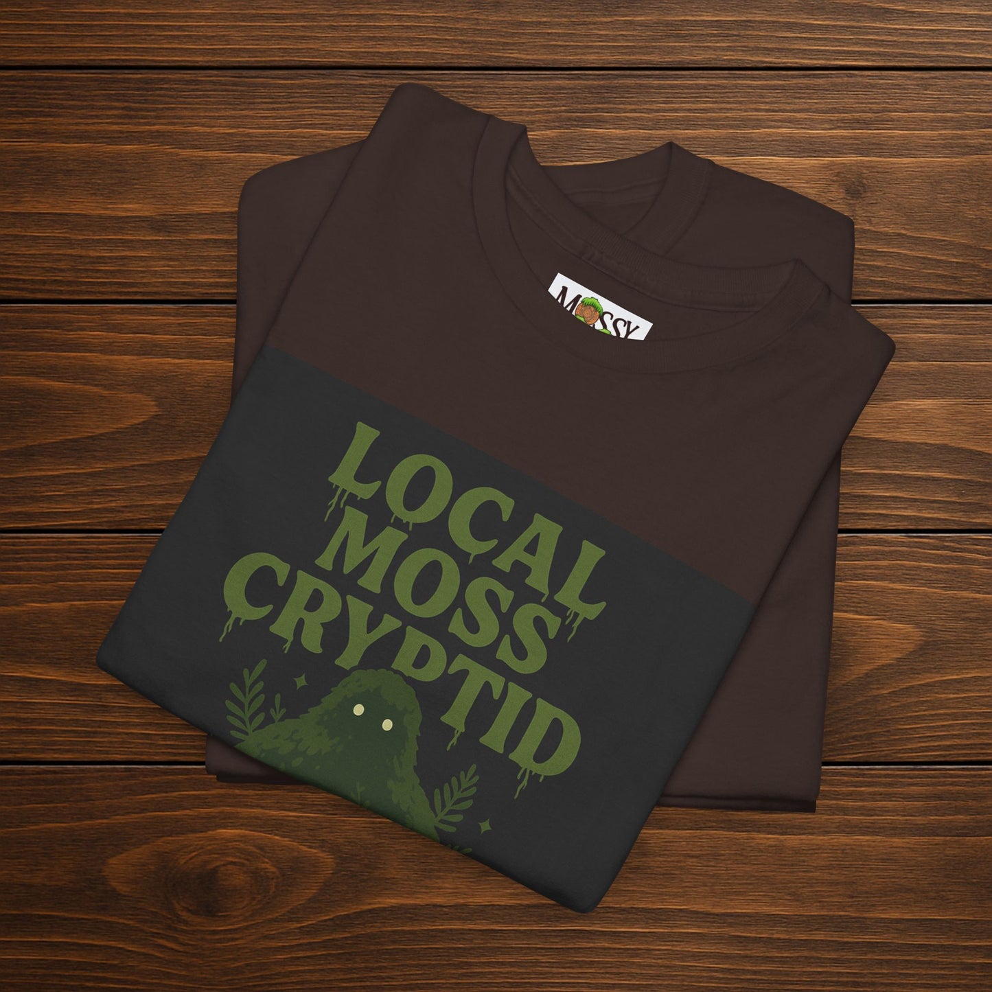 Local Moss Cryptid Tee | Soft Forest Creature Design