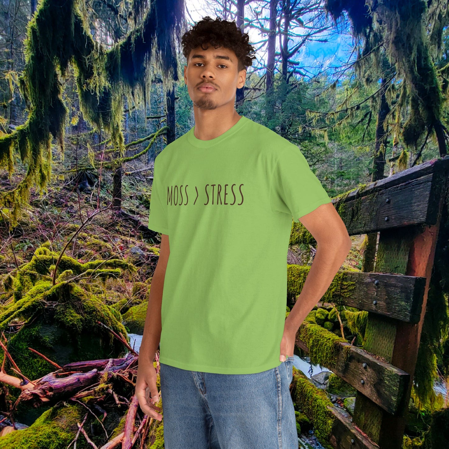 "Moss > Stress" Tee | Choose Calm, Stay Squishy