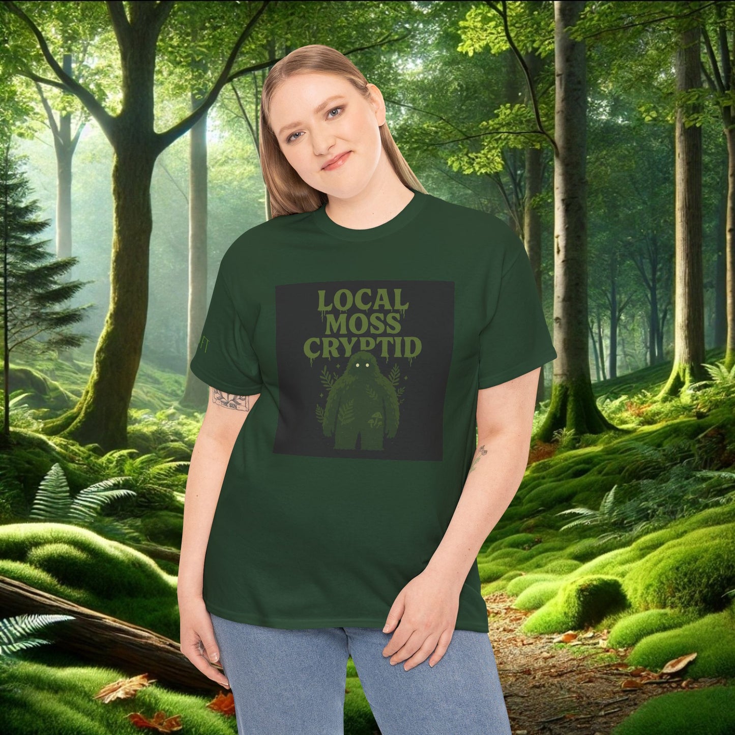 Local Moss Cryptid Tee | Soft Forest Creature Design