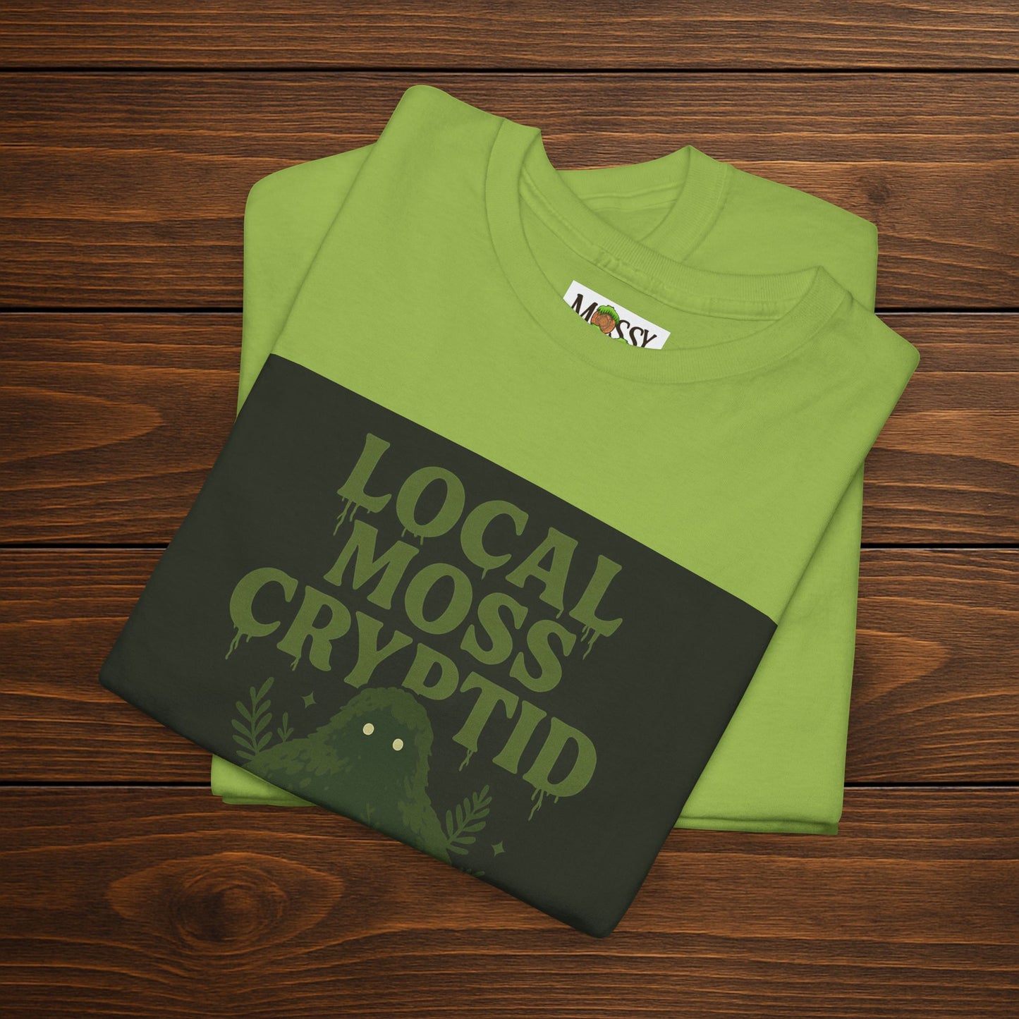 Local Moss Cryptid Tee | Soft Forest Creature Design