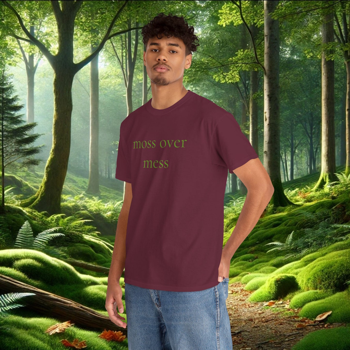 Moss Over Mess Tee | Forestcore Graphic T-Shirt