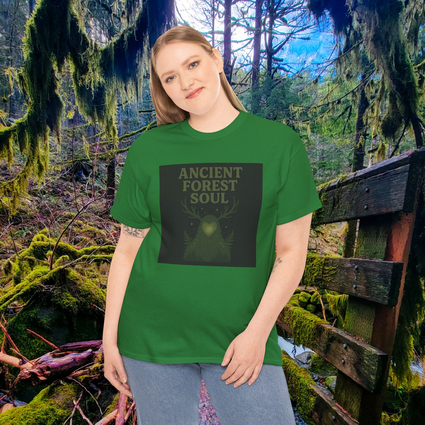 Ancient Forest Soul | Mossy Cryptid Tee