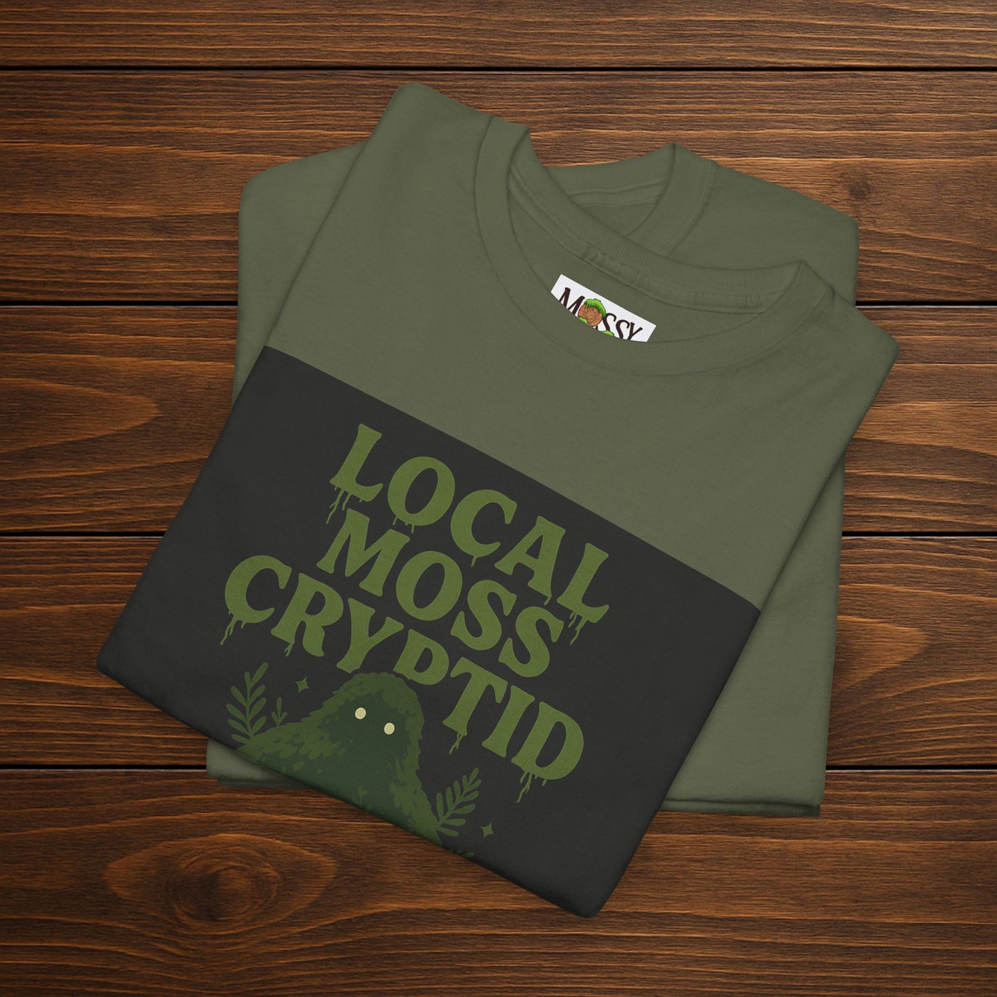 Local Moss Cryptid Tee | Soft Forest Creature Design