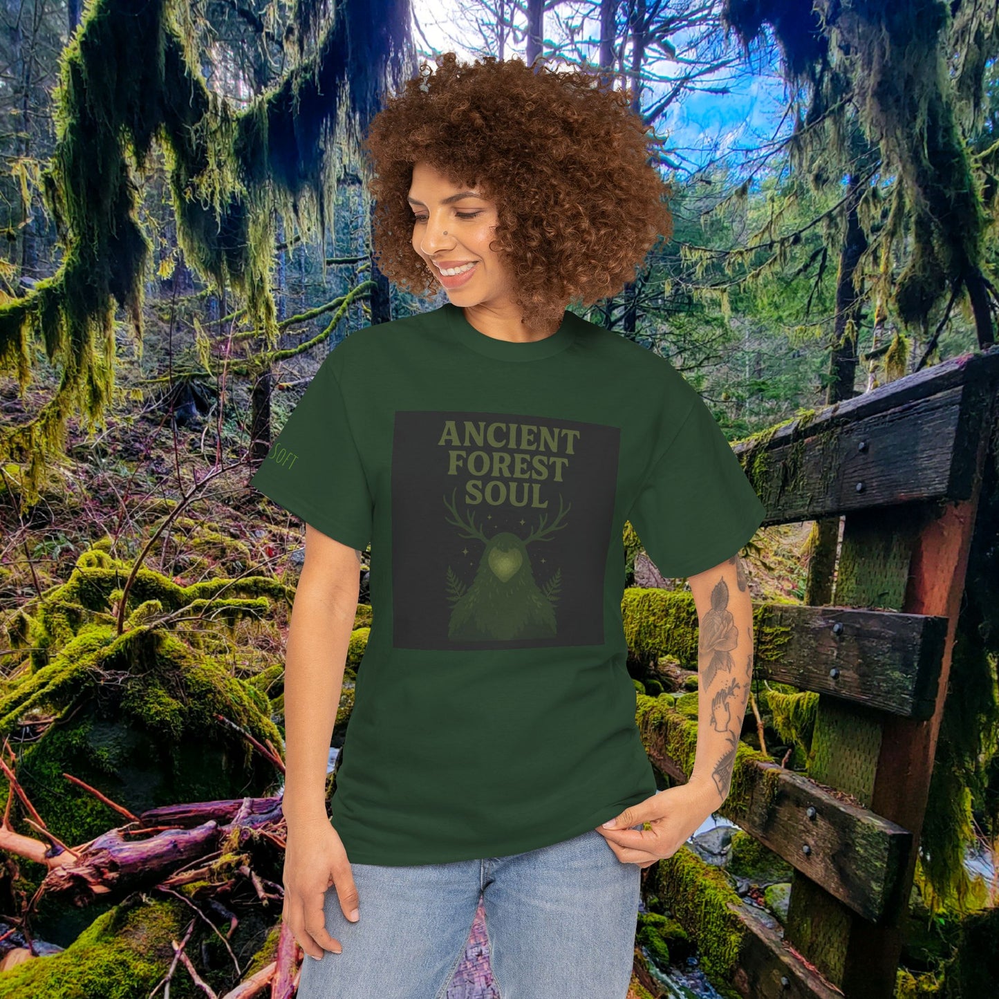 Ancient Forest Soul | Mossy Cryptid Tee
