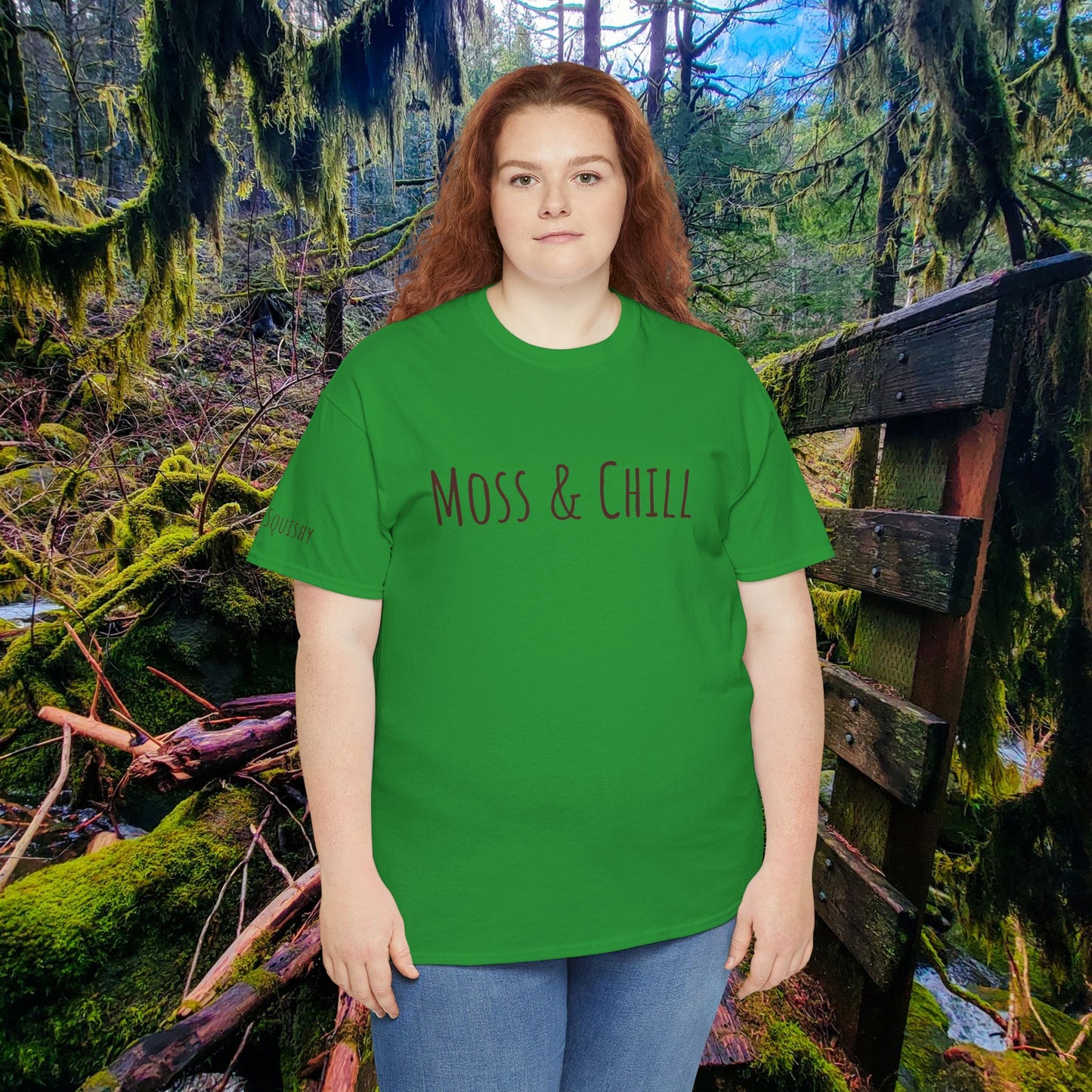 "Moss & Chill" Tee | Relax, Recharge & Stay Squishy