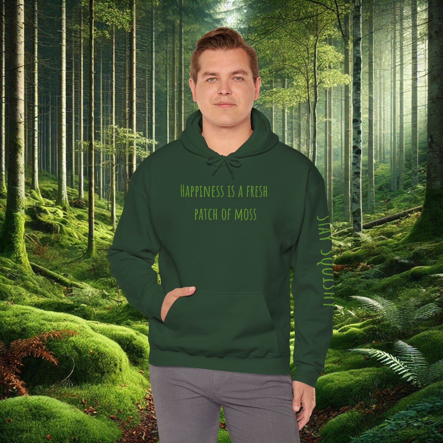 "Happiness Is a Fresh Patch of Moss" Hoodie | Cozy, Soft & Squishy