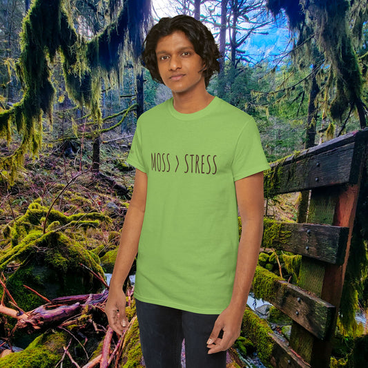 "Moss > Stress" Tee | Choose Calm, Stay Squishy