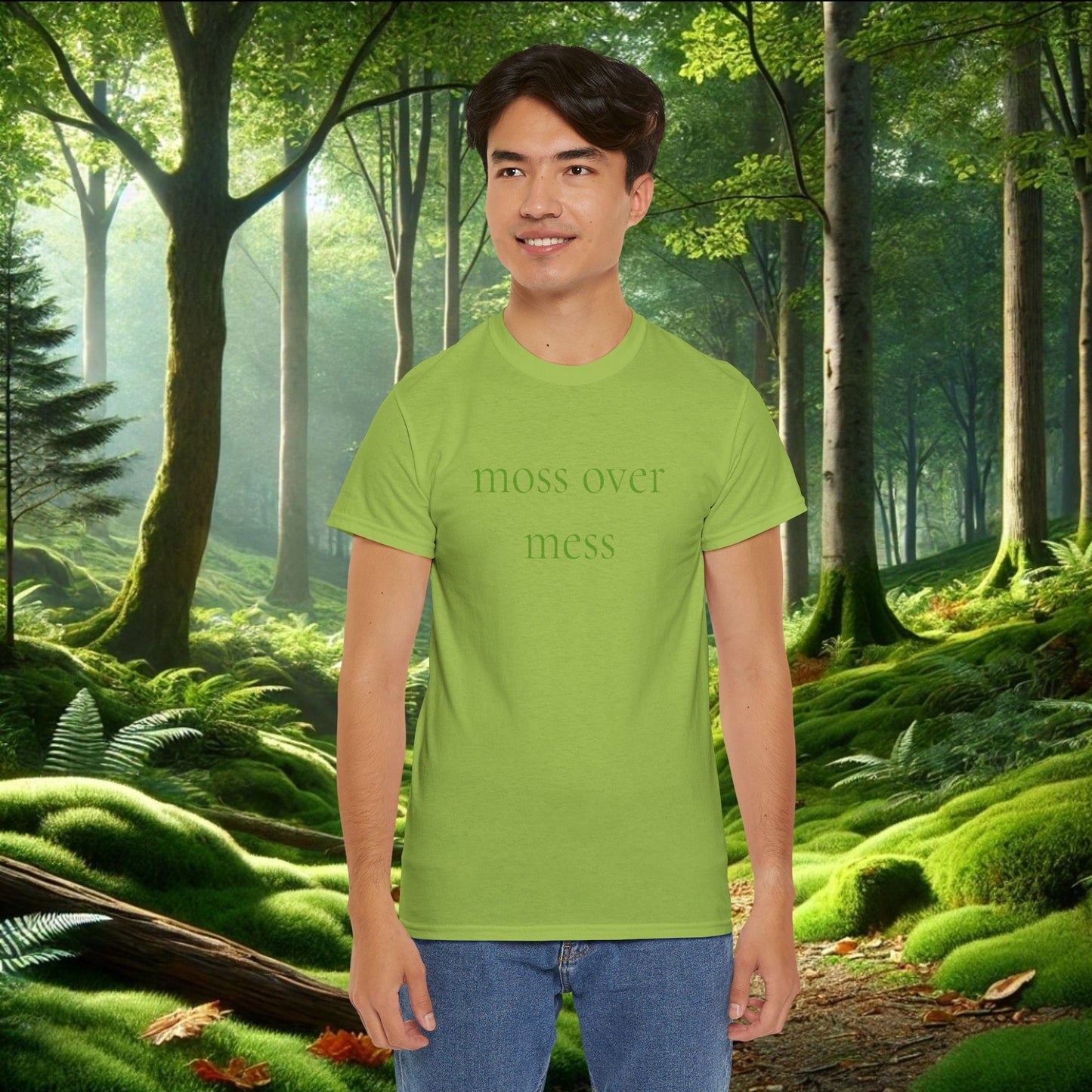 Moss Over Mess Tee | Forestcore Graphic T-Shirt