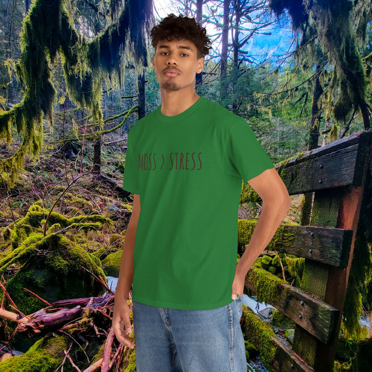"Moss > Stress" Tee | Choose Calm, Stay Squishy