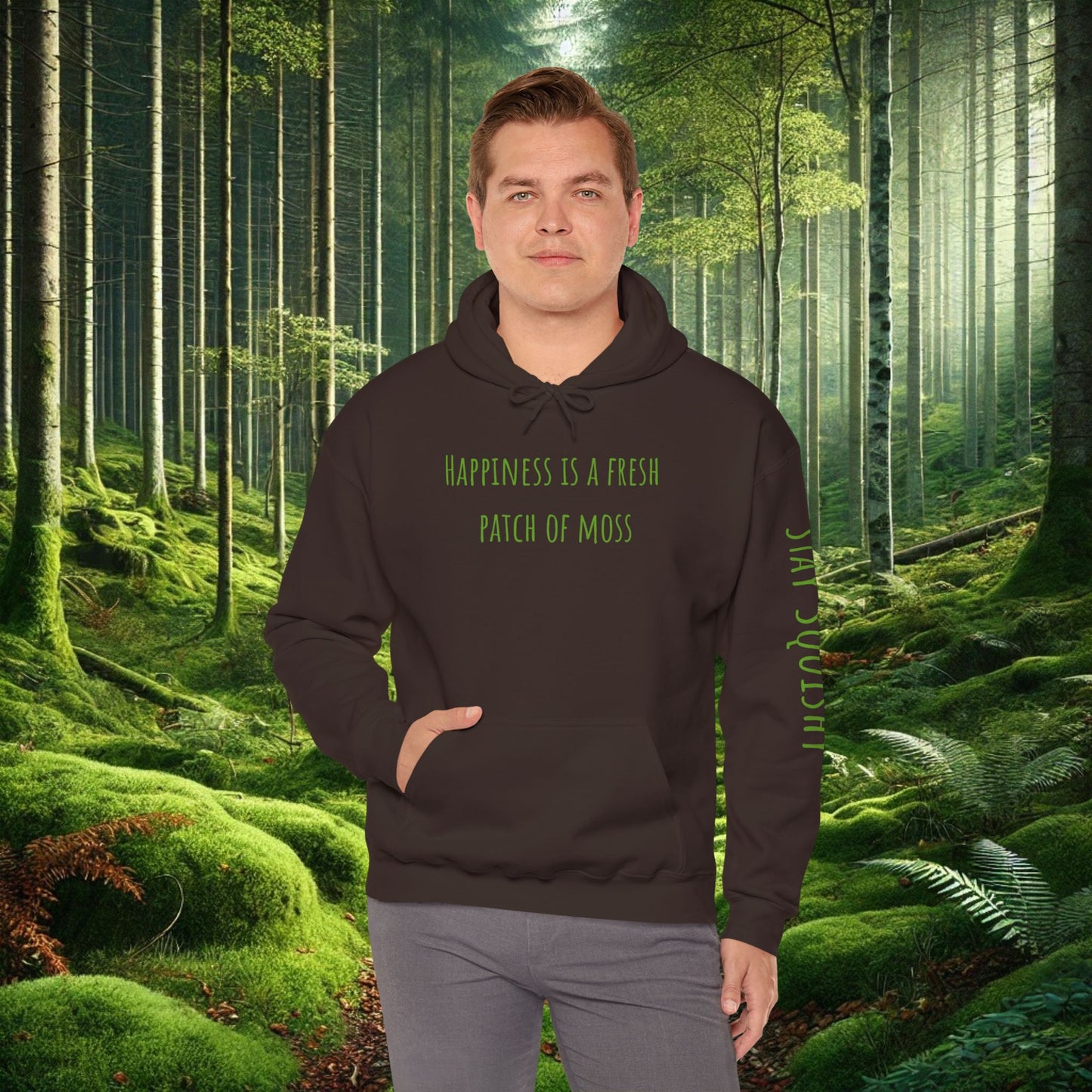 "Happiness Is a Fresh Patch of Moss" Hoodie | Cozy, Soft & Squishy