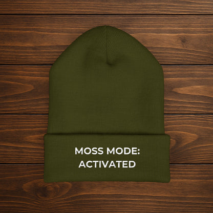 "Moss Mode: Activated" Embroidered Beanie | Stay Warm & Embrace the Squish