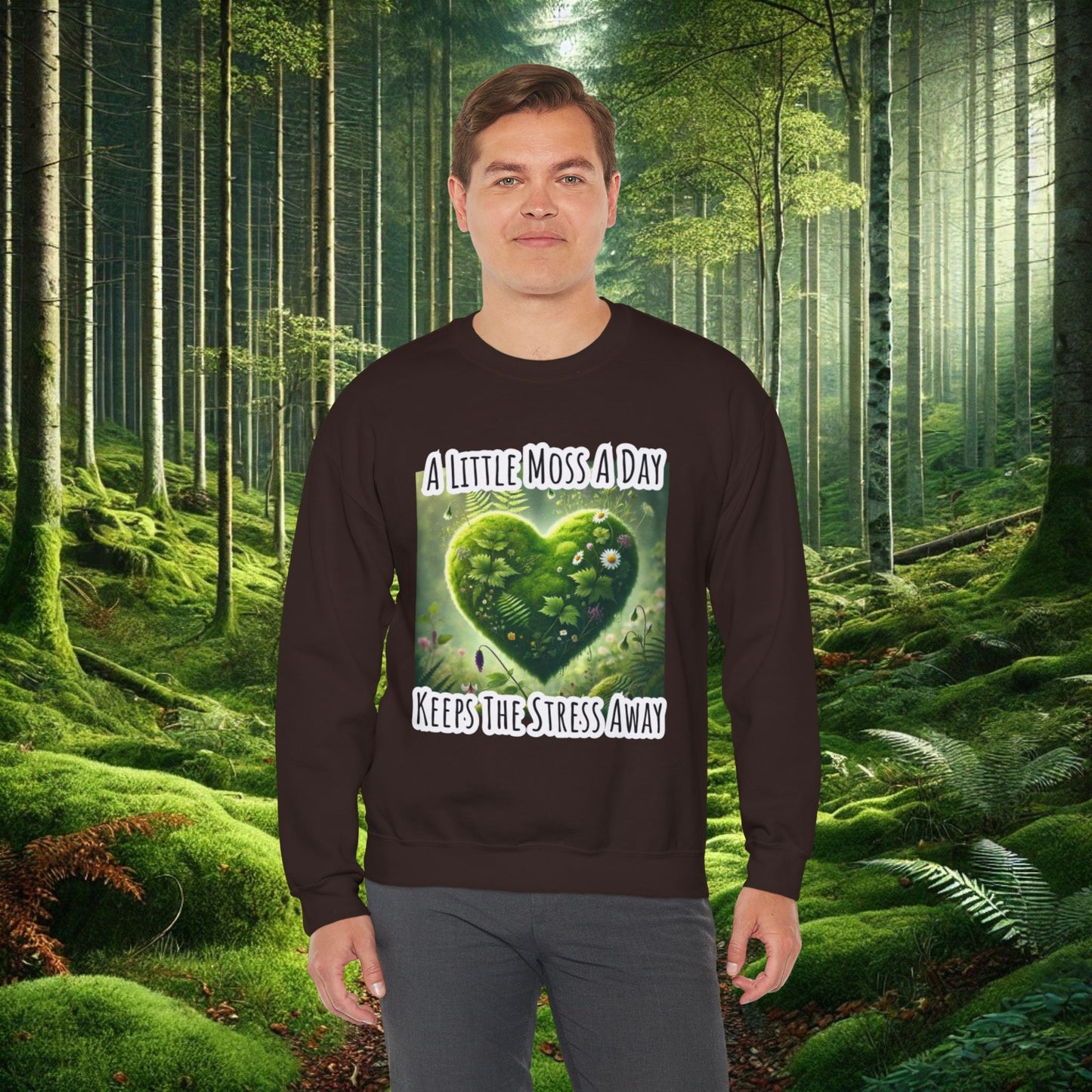 "Moss Therapy" Crewneck | Cozy Up & Let Nature Heal