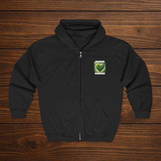 Moss Therapy Zip-Up Hoodie | A Little Moss a Day Keeps the Stress Away