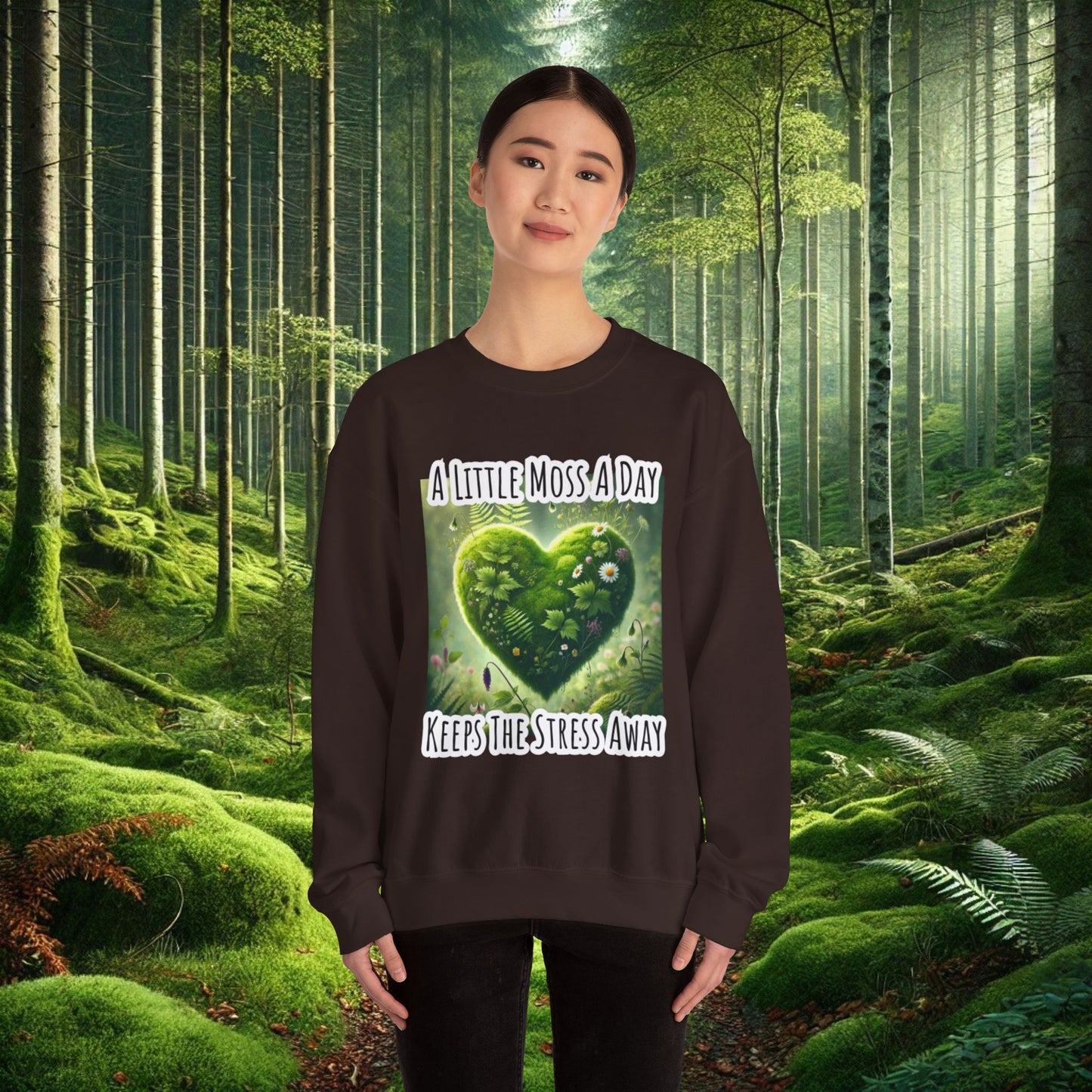 "Moss Therapy" Crewneck | Cozy Up & Let Nature Heal