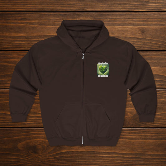 Moss Therapy Zip-Up Hoodie | A Little Moss a Day Keeps the Stress Away