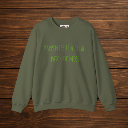"Happiness is a Fresh Patch of Moss" Crewneck | Cozy, Soft & Nature-Inspired