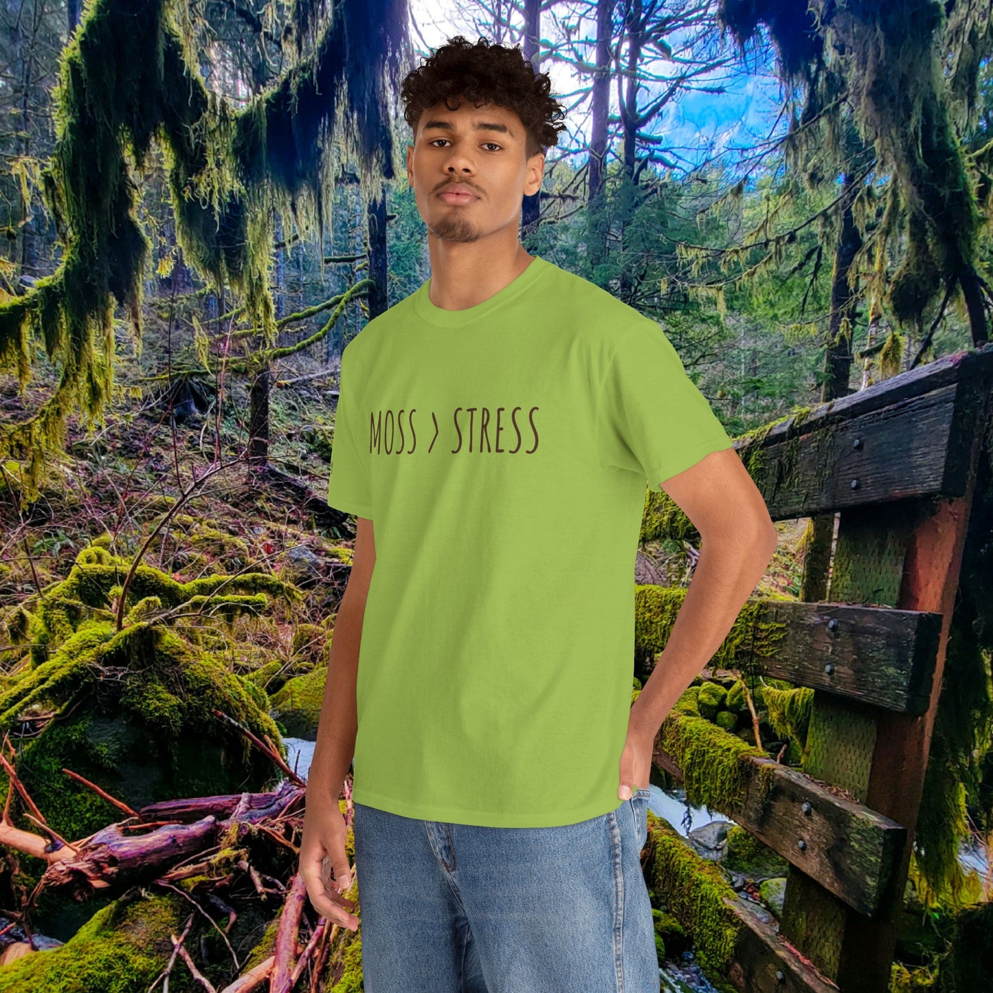 "Moss > Stress" Tee | Choose Calm, Stay Squishy