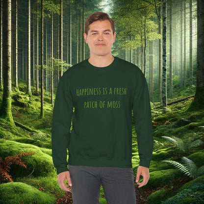 "Happiness is a Fresh Patch of Moss" Crewneck | Cozy, Soft & Nature-Inspired