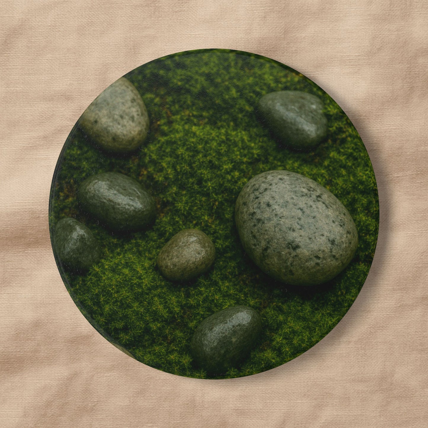 Moss & Stone Coaster | A Soft Forest Ground Beneath Your Cup