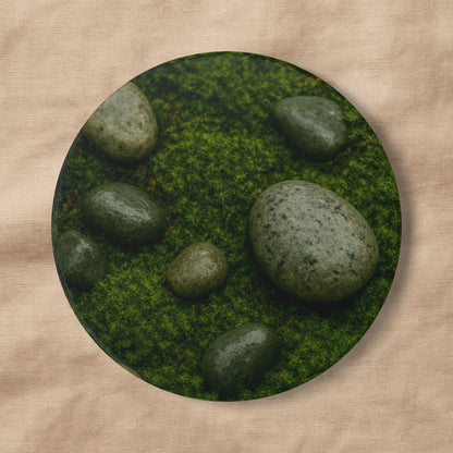 Moss & Stone Coaster | A Soft Forest Ground Beneath Your Cup