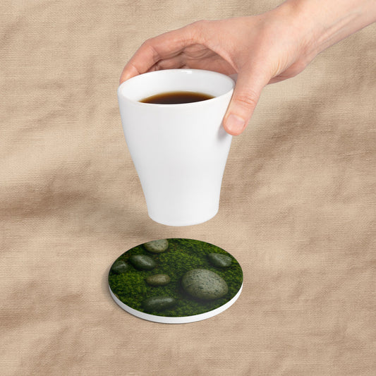 Moss & Stone Coaster | A Soft Forest Ground Beneath Your Cup