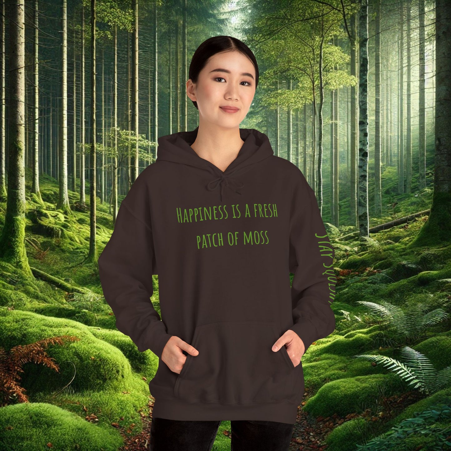 "Happiness Is a Fresh Patch of Moss" Hoodie | Cozy, Soft & Squishy