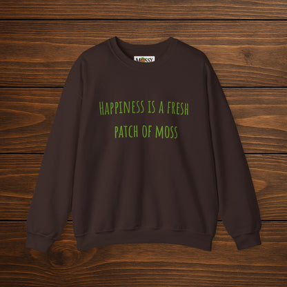 "Happiness is a Fresh Patch of Moss" Crewneck | Cozy, Soft & Nature-Inspired