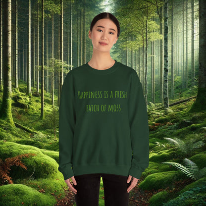 "Happiness is a Fresh Patch of Moss" Crewneck | Cozy, Soft & Nature-Inspired