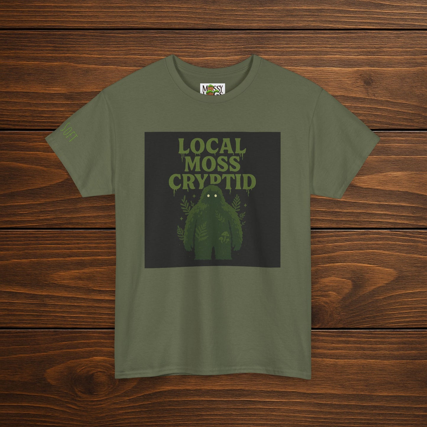 Local Moss Cryptid Tee | Soft Forest Creature Design