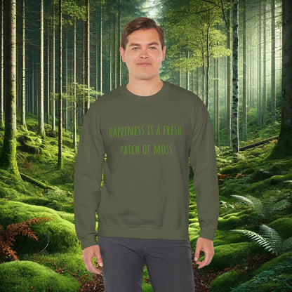 "Happiness is a Fresh Patch of Moss" Crewneck | Cozy, Soft & Nature-Inspired