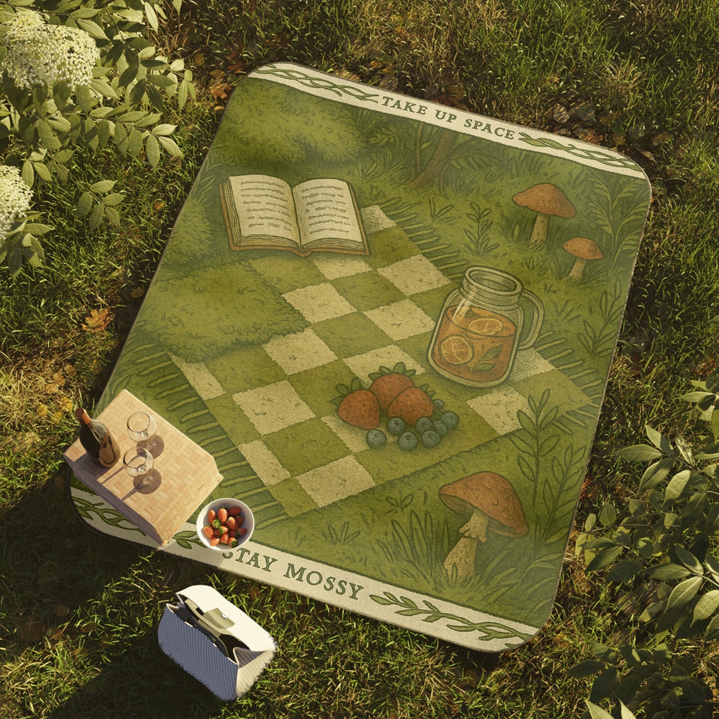 Stay Mossy | Forest Picnic Blanket