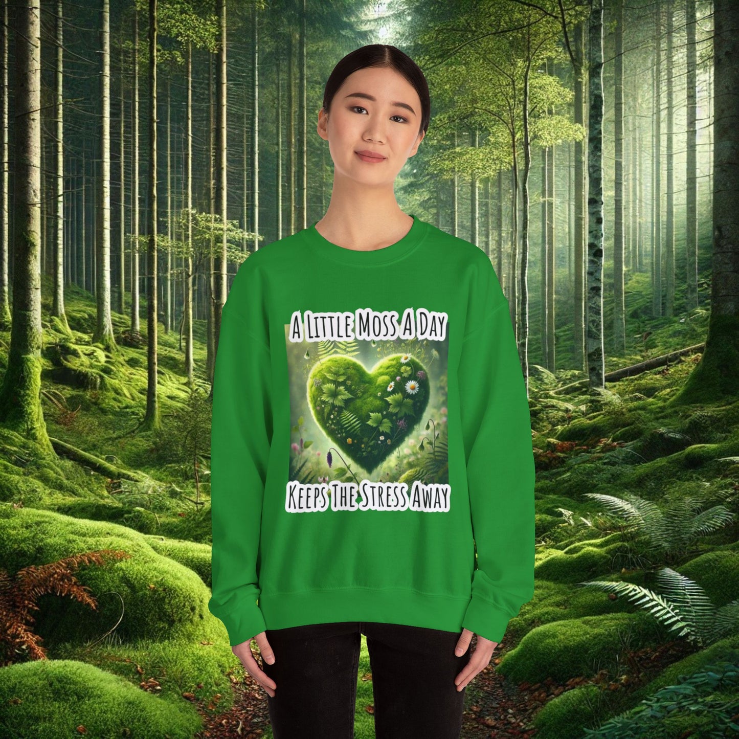 "Moss Therapy" Crewneck | Cozy Up & Let Nature Heal