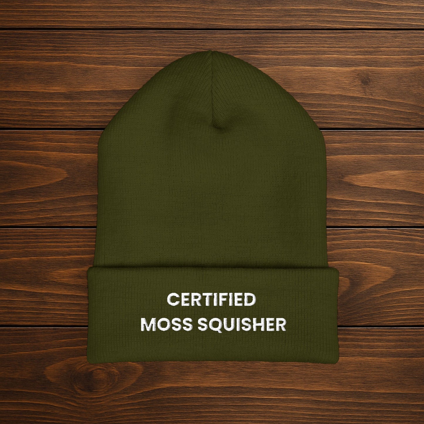 "Certified Moss Squisher" Embroidered Beanie | Stay Warm & Squishy