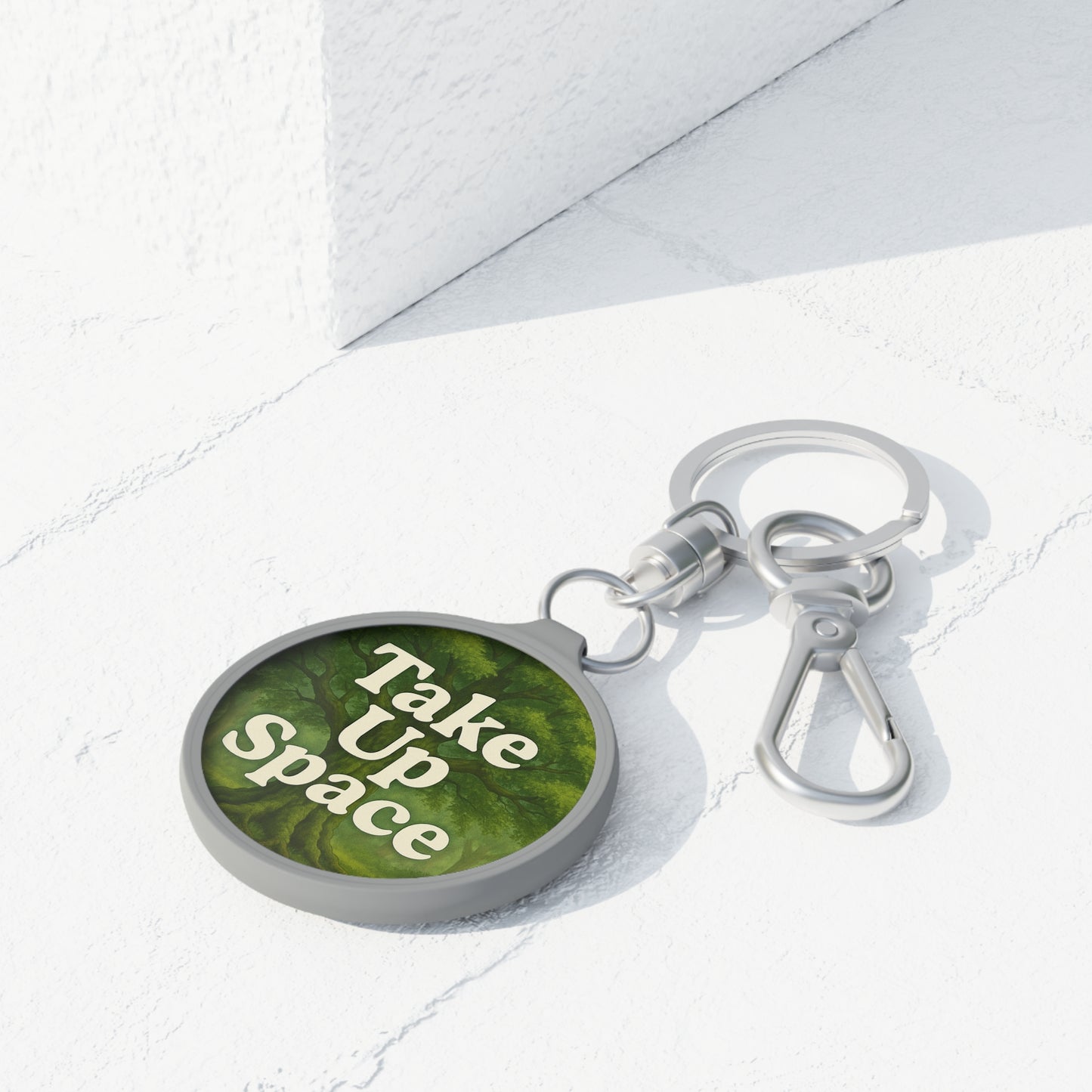 Take Up Space Tree Keychain | Forest Affirmation Keyring