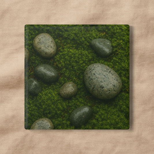 Moss & Stone Coaster | A Soft Forest Ground Beneath Your Cup
