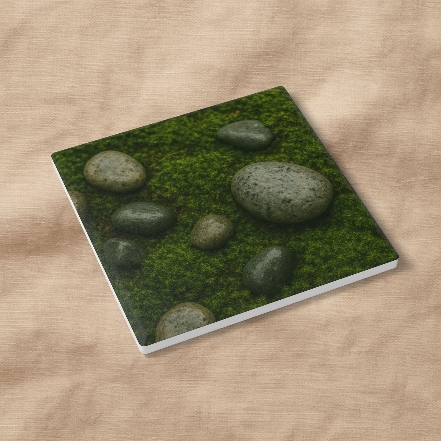 Moss & Stone Coaster | A Soft Forest Ground Beneath Your Cup