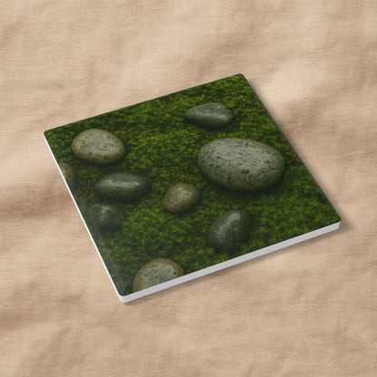 Moss & Stone Coaster | A Soft Forest Ground Beneath Your Cup
